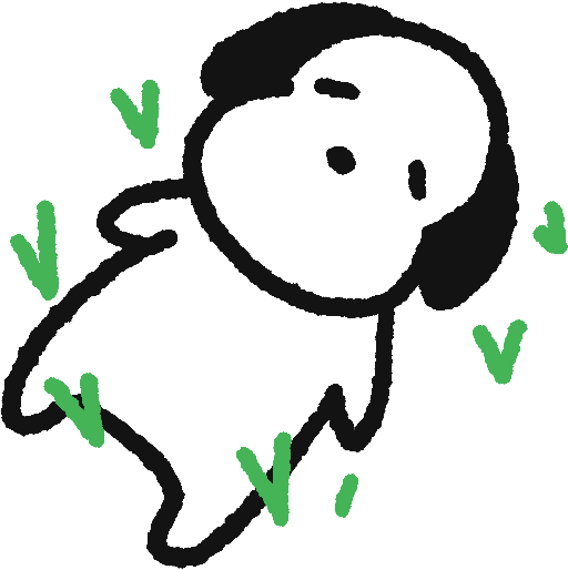 Kedaengee holding a sprig of leaves